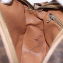 CELINE Macadam Canvas Shoulder Bag PVC Leather Brown Gold Auth BA14313-19
