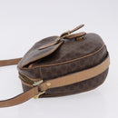 CELINE Macadam Canvas Shoulder Bag PVC Leather Brown Gold Auth BA14313-5