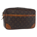 LOUIS VUITTON Monogram Compiegne 28 Clutch Bag M51845 LV Auth BA14316-1