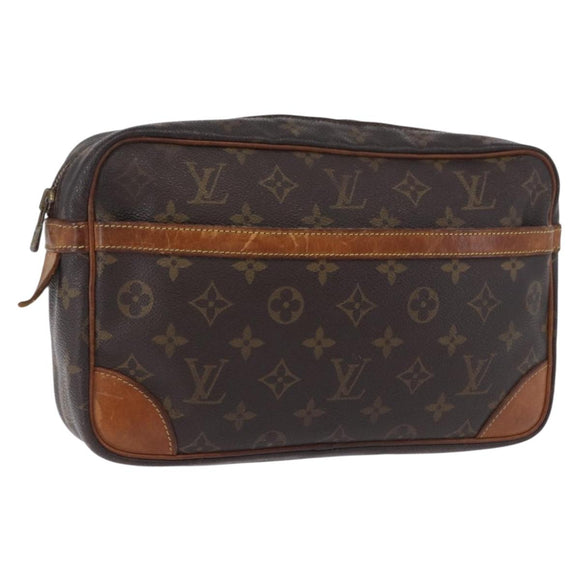 LOUIS VUITTON Monogram Compiegne 28 Clutch Bag M51845 LV Auth BA14316