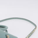VALENTINO Hand Bag Leather 2way Light Blue Gold Auth BA14317-15