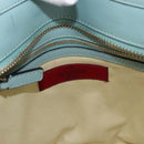 VALENTINO Hand Bag Leather 2way Light Blue Gold Auth BA14317-21