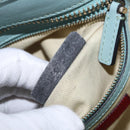 VALENTINO Hand Bag Leather 2way Light Blue Gold Auth BA14317-12