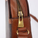 CELINE Macadam Canvas Shoulder Bag PVC Leather Brown Gold Auth BA14318-10