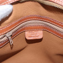 CELINE Macadam Canvas Shoulder Bag PVC Leather Brown Gold Auth BA14318-17