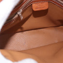 CELINE Macadam Canvas Shoulder Bag PVC Leather Brown Gold Auth BA14318-11