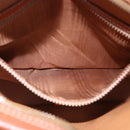 CELINE Macadam Canvas Shoulder Bag PVC Leather Brown Gold Auth BA14318-21