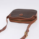 CELINE Macadam Canvas Shoulder Bag PVC Leather Brown Gold Auth BA14318-6