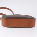 CELINE Macadam Canvas Shoulder Bag PVC Leather Brown Gold Auth BA14318-5