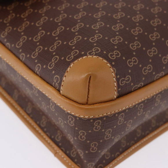 GUCCI Micro GG Supreme Shoulder Bag PVC Brown Gold 001 261 0688 Auth BA14319A