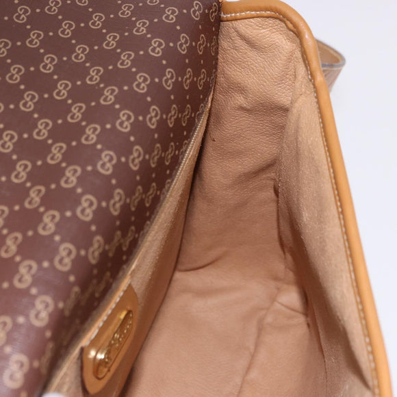GUCCI Micro GG Supreme Shoulder Bag PVC Brown Gold 001 261 0688 Auth BA14319A