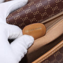 GUCCI Micro GG Supreme Shoulder Bag PVC Brown Gold 001 261 0688 Auth BA14319A-22
