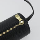 LOUIS VUITTON Epi Soufflot Pouch Black LV Auth BA14322-10
