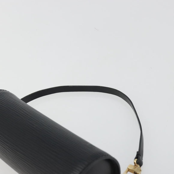 LOUIS VUITTON Epi Soufflot Pouch Black LV Auth BA14322