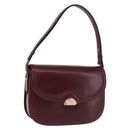 GUCCI Shoulder Bag Leather Bordeaux Gold Auth BA14323A-1