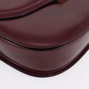 GUCCI Shoulder Bag Leather Bordeaux Gold Auth BA14323A-9