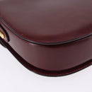 GUCCI Shoulder Bag Leather Bordeaux Gold Auth BA14323A-15