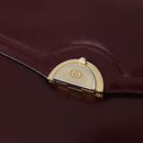 GUCCI Shoulder Bag Leather Bordeaux Gold Auth BA14323A-17