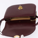 GUCCI Shoulder Bag Leather Bordeaux Gold Auth BA14323A-18