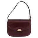 GUCCI Shoulder Bag Leather Bordeaux Gold Auth BA14323A-13