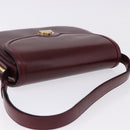 GUCCI Shoulder Bag Leather Bordeaux Gold Auth BA14323A-6