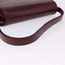 GUCCI Shoulder Bag Leather Bordeaux Gold Auth BA14323A-7