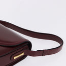GUCCI Shoulder Bag Leather Bordeaux Gold Auth BA14323A-8