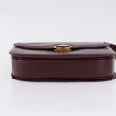 GUCCI Shoulder Bag Leather Bordeaux Gold Auth BA14323A-5