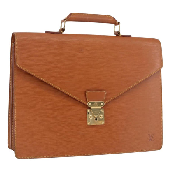 LOUIS VUITTON Epi Serviette Conseiller Briefcase Brown M54423 LV Auth BA14325