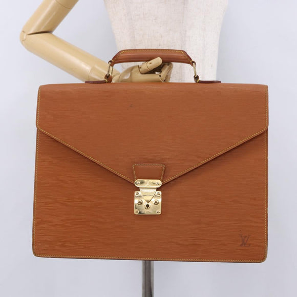 LOUIS VUITTON Epi Serviette Conseiller Briefcase Brown M54423 LV Auth BA14325