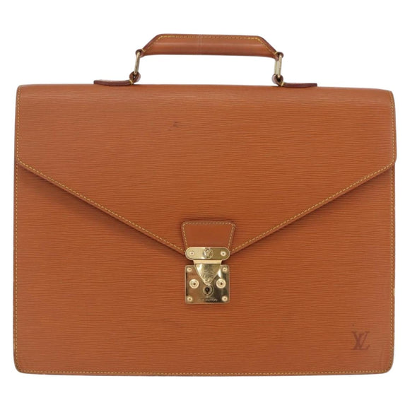 LOUIS VUITTON Epi Serviette Conseiller Briefcase Brown M54423 LV Auth BA14325
