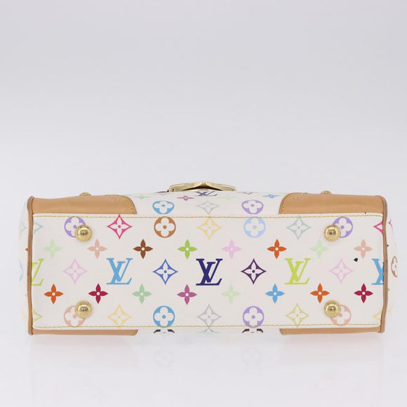 LOUIS VUITTON Monogram Multicolor Beverly MM Bag White M40203 LV Auth BA14326SV