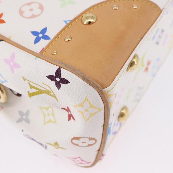 LOUIS VUITTON Monogram Multicolor Beverly MM Bag White M40203 LV Auth BA14326SV