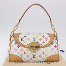 LOUIS VUITTON Monogram Multicolor Beverly MM Bag White M40203 LV Auth BA14326SV-25