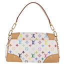 LOUIS VUITTON Monogram Multicolor Beverly MM Bag White M40203 LV Auth BA14326SV-3