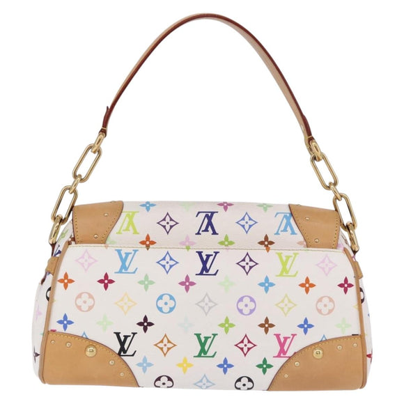 LOUIS VUITTON Monogram Multicolor Beverly MM Bag White M40203 LV Auth BA14326SV