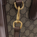 GUCCI GG Supreme Donald duck Hand Bag PVC 2way Beige Gold 648134 Auth BA14327M-20