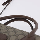 GUCCI GG Supreme Donald duck Hand Bag PVC 2way Beige Gold 648134 Auth BA14327M-14