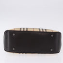 BURBERRY Nova Check Hand Bag PVC Beige Auth BA14329A-6