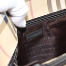 BURBERRY Nova Check Hand Bag PVC Beige Auth BA14329A-11