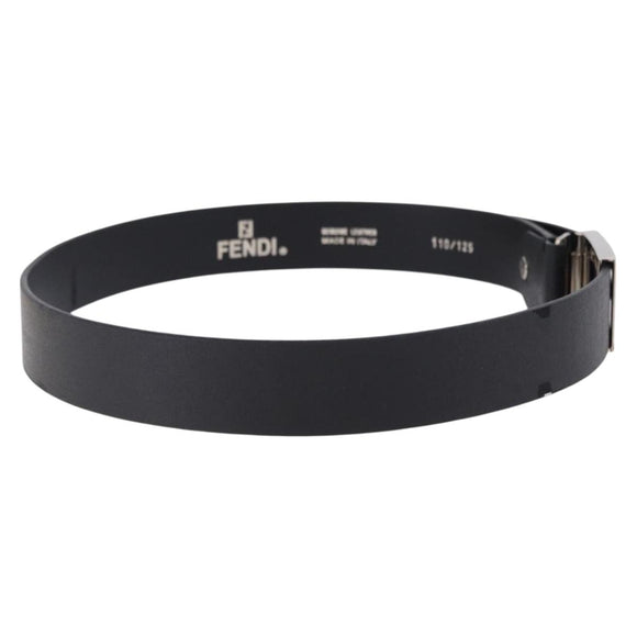 FENDI Belt Leather 35.4"" Black Auth BA14330