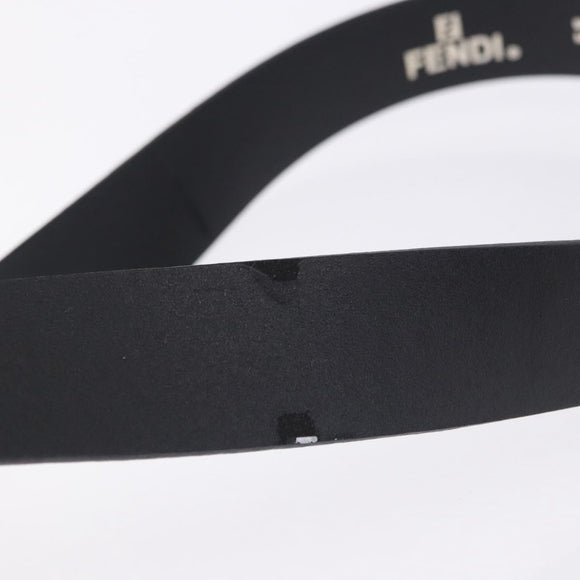 FENDI Belt Leather 35.4"" Black Auth BA14330