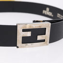 FENDI Belt Leather 35.4"" Black Auth BA14330-7