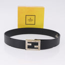 FENDI Belt Leather 35.4"" Black Auth BA14330-9