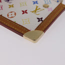 LOUIS VUITTON Monogram Multicolor Pochette Cles Purse White M92655 Auth BA14331V-16