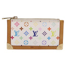 LOUIS VUITTON Monogram Multicolor Pochette Cles Purse White M92655 Auth BA14331V-13