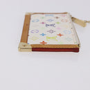 LOUIS VUITTON Monogram Multicolor Pochette Cles Purse White M92655 Auth BA14331V-3