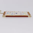 LOUIS VUITTON Monogram Multicolor Pochette Cles Purse White M92655 Auth BA14331V-5