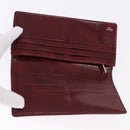 CARTIER Happy Birthday Long Wallet Patent leather Bordeaux Auth BA14336-12
