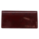 CARTIER Happy Birthday Long Wallet Patent leather Bordeaux Auth BA14336-3